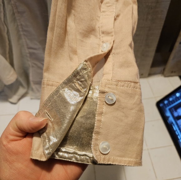 Free people pastel rainbow button down - Picture 3 of 16